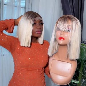 T blonde Chinese bone straight
